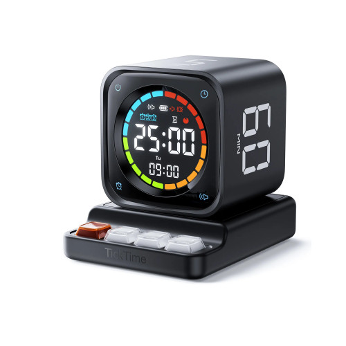 Смарт-таймер Ticktime TK3 Pomodoro Timer Cube, Productivity Timer Black